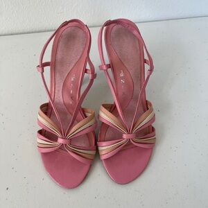 Women heeled sandals in pink UK size 3, US size 5